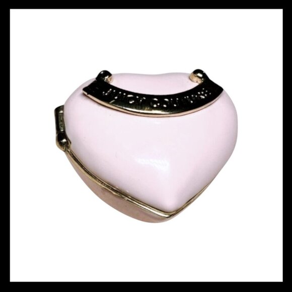 Vintage Juicy Couture Pink Ceramic Heart Trinket Box - Picture 7 of 8